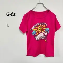 G-fit GROUND SWELL ピンク Tシャツ Lサイズ　c336②