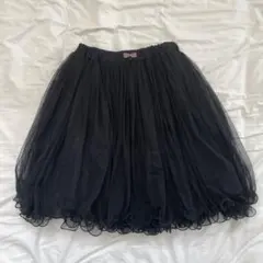レトロガール　黒　レース　スカート　Mのサムネイル