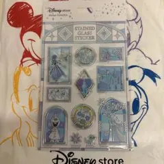 ディズニーストア 限定 ステンドグラス風 シール アナ雪 エルサ アナ オラフ