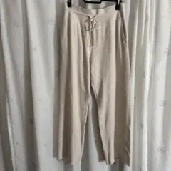 ユニクロ　ウォッシャブルニットリブパンツ/丈長め　臨月　マタニティ