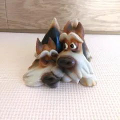 犬の置物 2匹の犬