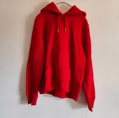 GU プルオーバーパーカー サイズM フーディ かぶり 赤系 カジュアル 長袖