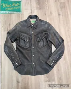 早い物勝ち、今日のみ。WESTRIDE レザージャケット　ホースハイド定価１８万 WESTRIDE/ウエストライド】 レザージャケット/LEATHER MID