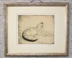 T様用 FF藤田嗣治の木版画　1925年制作 FF藤田嗣治の木版画 1925年制作 Hh藤田嗣治のオリジナル木版画・
