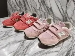 new balance ピンク スニーカー ベルクロ996☆16cm セット