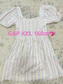 美品♡【GAP KIDS】ストライプ柄 半袖ワンピース XXL 160㎝