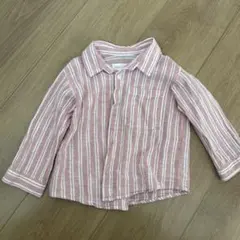 ZARA ピンクストライプシャツ 9-12ヶ月
