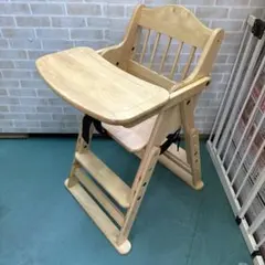 極美品 澤田木工所 木製 ハイチェア バニヤン リトルウッド ナチュラル 