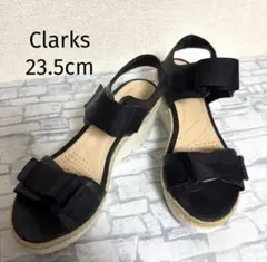 Clarks ウェッジソールサンダル ブラック 23.5cm クラークスのサムネイル