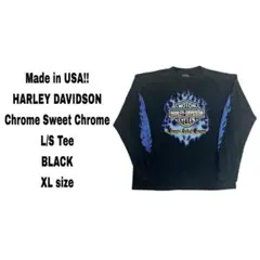 USA製 Harley Davidson ハーレーダビッドソン 長袖 黒 XL