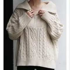 【極美品】ZIPデザインハイネックニット ungrid