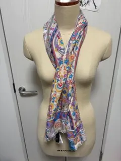 エトロ ストール スカーフ イタリア製 シルク ペイズリー シースルー 未使用エトロ ストール スカーフ イタリア製 シルク ペイズリー