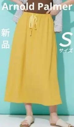 新品 アーノルドパーマー S 楊柳 シアー スカート 夏秋 涼しい ポケット付