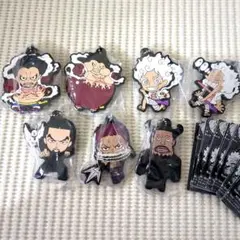 3 ワンピース カプセルラバーマスコット ルフィ ブルーノ ルッチ カタクリ