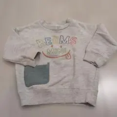 値下げしました☆BEAMS mini グレー トレーナー 90cm