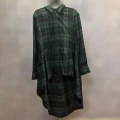 ZARA Trafaluc グリーン系チェック チュニックシャツ　XS