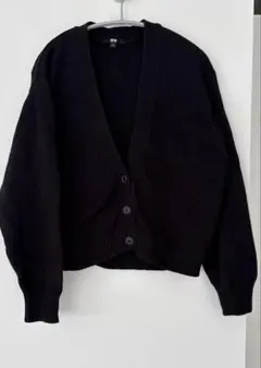 UNIQLO ウォッシャブル ショートカーディガン　M ブラック