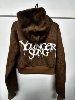 YOUNGER SONG レオパード柄 クロップドパーカー