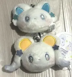little fluffy friends ミニがまぐち　ぬいぐるみ　2点セット