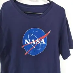 NASA ロゴ Tシャツ ネイビー 半袖 希少 メンズMサイズ相当 ユニセックス
