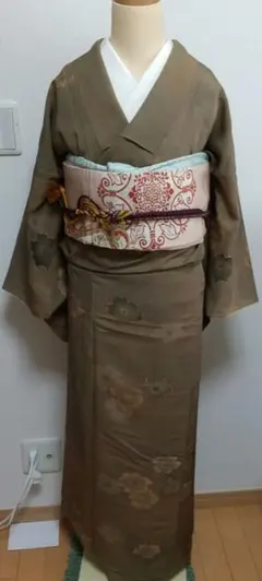 リメイク用 ヴィンテージ 柔らか物の小紋 着心地よいけど汚れ多数ありますのサムネイル