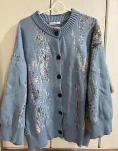 JEANASIS ボタン付きカーディガン ブルー
