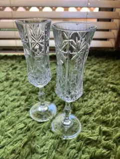 ボヘミアクリスタル　グラス　2個セット