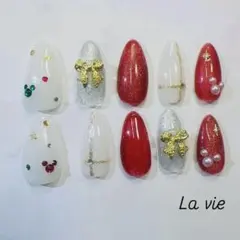 4【クリスマスミッキーネイル】