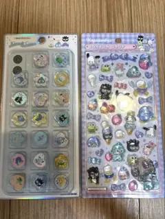 【2枚セット】はぴだんぶい ボンボンドロップシール　おはじきシール　キラコロ