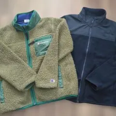 Champion フリースジャケット 140　カーキ　ユニクロ　ネイビー