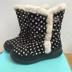 Hawkins Sport 女の子 モコモコ ボアスノーブーツ 21㎝ 水玉