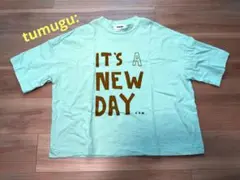 tumugu: ツムグ★ラフィ天竺プリントT★It's A NEW DAY
