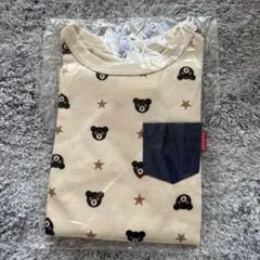 ミキハウス ダブルビー 総柄ロンT アイボリー 130