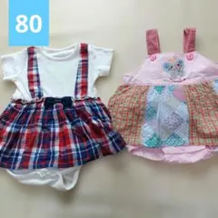 女の子　80 ロンパース　半袖ロンパース