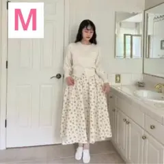 しまむら　maihee　フレアスカート　オフホワイト・M