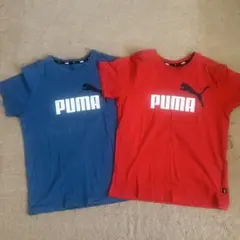 PUMA Tシャツ 2枚セット 青 赤　150