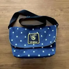 【ビームス/ディマティーニ】メッセンジャーバック　ネイビー　ドクロ