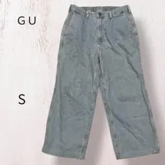 GU ジーユ　デニム　バギー ライトブルー S ユニセックス可能 イージーパンツ