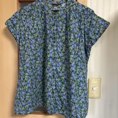 ships colors青い花柄 半袖シャツ コットンのサムネイル