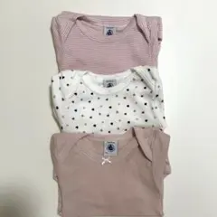 プチバトー　ボディスーツセット　12m