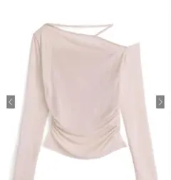 GRL シアーワンショルダートップス×チューブトップアンサンブル　ks098