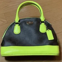 COACH F34710 シグネチャーサッチェル ハンドバック　イエロー