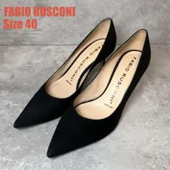 ☆美品☆ FABIO RUSCONI ポインテッドトゥ スウェード 40 黒