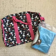 スヌーピー2way ボストンバック　ブランケットセット　新品