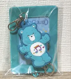 ケアベア　ラバーマスコット付きリールパスケース