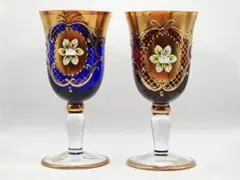 Vecchia Murano☆ヴェッキア・ムラーノ☆ペアワイングラス☆未使用美品