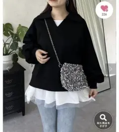 プロズヴェール　完売品バックメタルスキッパースウェット　トップス　春のサムネイル