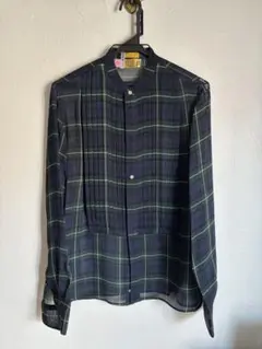 ポロラルフローレン　ネイビーグリーンチェック長袖シャツ