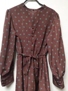 ロングワンピース ボルドー シンプリシティエ