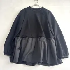 ダーマコレクション　ストレッチダブルクロス ペプラムプルオーバー